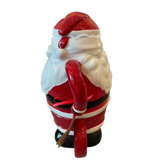 Lang Christmas Tea For One Winking Santa Teapot With Lid 12oz Cup New - Picture 5 of 16